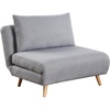 image:imageFlash Furniture Shaw TriFold Convertible Sleeper Chair with Pillow 3in1 Multifunctional Adjustable Sleeper Channel Stitching Hideaway Legs Brown LeatherSoftLight Gray