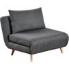 image:imageFlash Furniture Shaw TriFold Convertible Sleeper Chair with Pillow 3in1 Multifunctional Adjustable Sleeper Channel Stitching Hideaway Legs Brown LeatherSoftDark Gray
