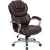 image:imageFlash Furniture Stella High Back Black LeatherSoft Executive Swivel Ergonomic Office Chair with ArmsBrown