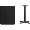 image:imageFlash Furniture Stiles 24 x 30 Rectangular Black Laminate Table Top with 22 x 22 Table Height BaseBlack