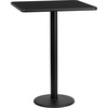 image:imageFlash Furniture Stiles 30 Square Black Laminate Table Top with 18 Round Bar Height Table BaseBlack