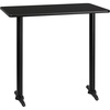 image:imageFlash Furniture Stiles 30 x 42 Rectangular Black Laminate Table Top with 5 x 22 Bar Height Table BasesBlack