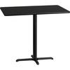 image:imageFlash Furniture Stiles 30 x 48 Rectangular Natural Laminate Table Top with 235 x 295 Bar Height Table BaseBlack