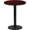 image:imageFlash Furniture Stiles 36 Round Mahogany Laminate Table Top with 24 Round Bar Height Table BaseMahogany