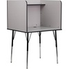 image:imageFlash Furniture Study Carrel with Adjustable Legs and Top Shelf in Nebula Grey Finish