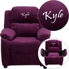 image:imageFlash Furniture TXT Purple MIC Kids ReclinerPurple