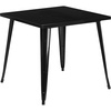 image:imageFlash Furniture Toby Commercial Grade 3175 Square Black Metal IndoorOutdoor TableBlack