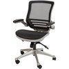 image:imageFlash Furniture Warfield MidBack Transparent Black Mesh Executive Swivel Office Chair with Black Frame and FlipUp ArmsBlack MeshGraphite Silver Frame