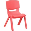 image:imageFlash Furniture Whitney 10 Pack Red Plastic Stackable School Chair with 105 Seat HeightRed
