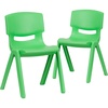 image:imageFlash Furniture Whitney 2 Pack Green Plastic Stackable School Chair with 1325 Seat Height