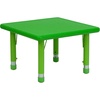 image:imageFlash Furniture Wren 24 Square Natural Plastic Height Adjustable Activity TableGreen