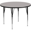 image:imageFlash Furniture Wren 42 Round Grey HP Laminate Activity Table  Standard Height Adjustable LegsGrey