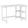 image:imageMartha Stewart Beckett Modern Trestle Desk with Open Side Shelving in White Wood Grain FinishWhite Wood Grain