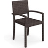 image:imageMartha Stewart Bedford IndoorOutdoor Stackable Patio Armchair with Rattan Wicker Finish in GrayBrown