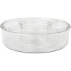 image:imageMartha Stewart Brody Divided Lazy Susan Organizer with 5 Removable Bins Plastic 360 Rotating Desk Storage Organizer 12 Inch Clear