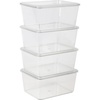 image:imageMartha Stewart Brody Plastic Storage Organizer Bins with Transparent Lids for Home Office Kitchen or Bathroom 4 Pack 675 x 5