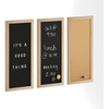 image:imageMartha Stewart Everette Cork Board Chalk Board Letter Board Set with Included Push Pins Magnets Liquid Chalk Letters 18 x 24 Light Natural Woodgrain FrameLight Natural Woodgrain