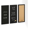 image:imageMartha Stewart Everette Cork Board Chalk Board Letter Board Set with Included Push Pins Magnets Liquid Chalk Letters 18 x 24 Light Natural Woodgrain FrameBlack Woodgrain