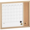image:imageMartha Stewart Everette Magnetic Dry Erase Monthly Calendar and Cork Board Combo with Included Marker Magnets and Push Pins 24x18 White Woodgrain FrameLight Natural Woodgrain