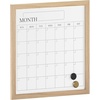 image:imageMartha Stewart Everette Magnetic Monthly Calendar Dry Erase Board with Included Dry Erase Marker and 2 Magnets 18 x 18 White Woodgrain FrameLight Natural Woodgrain