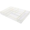 image:imageMartha Stewart Kerry Plastic Stackable Office Desk Drawer Organizers Set of 8 with Gold TrimSet of 8