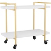 image:imageMartha Stewart Liam 2Tier Mobile Office Storage and Printer Cart in Gray with Brushed Nickel FrameWhitePolished Brass Frame