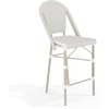 image:imageMartha Stewart Lily Pond IndoorOutdoor Stackable Counter Stools with Gray Woodgrain Aluminum Frame Finish WhiteGray Woven Rattan BackrestsSeats Set of 2Gray  WhiteGray Frame
