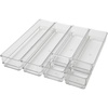 image:imageMartha Stewart Miles Plastic Stackable Office Desk Drawer Organizers Set of 6 ClearClear