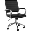 Black Faux Leather/Polished Nickel