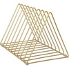 image:imageMartha Stewart Ryder Gold Mesh Metal 9 Slot Triangle Magazine File Holder Desktop Organizer Sorter
