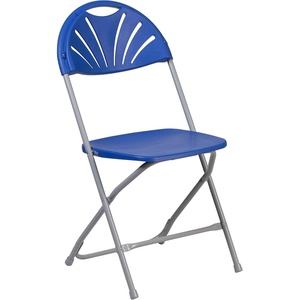 image:imageFlash Furniture 2 Pack HERCULES Series 650 lb Capacity White Plastic Fan Back Folding ChairBlue