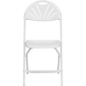image:imageFlash Furniture 2 Pack HERCULES Series 650 lb Capacity White Plastic Fan Back Folding ChairWhite