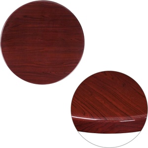 image:imageFlash Furniture 36 Square 2Tone HighGloss Cherry  Mahogany Resin Table Top with 2 Thick DropLipMahogany