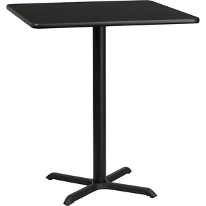 image:imageFlash Furniture 36 Square Black Laminate Table Top with 30 x 30 Bar Height Table BaseBlack