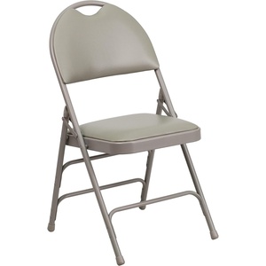 image:imageFlash Furniture 4 Pack HERCULES Series UltraPremium Triple Braced Burgundy Fabric Metal Folding Chair with EasyCarry HandleGray VinylGray Frame