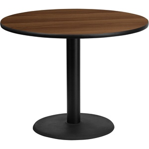 image:imageFlash Furniture 42 Round Black Laminate Table Top with 24 Round Table Height BaseWalnut