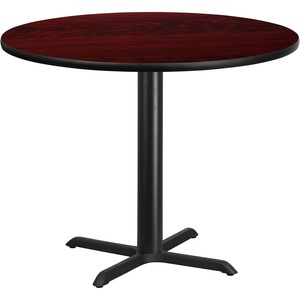 image:imageFlash Furniture 42 Round Natural Laminate Table Top with 33 x 33 Table Height BaseMahogany