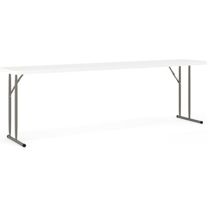 image:imageFlash Furniture 8 Plastic Folding Training and Event Table Rectangular Folding Training Table with 330lb Static Weight Capacity WhiteGranite White