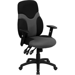image:imageFlash Furniture Abbott High Back Ergonomic Black and Gray Mesh Swivel Task Office Chair with Adjustable Arms