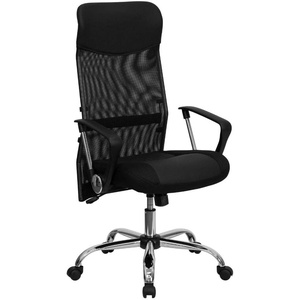image:imageFlash Furniture Abney High Back Black Leather and Mesh Swivel Task Office Chair with Arms