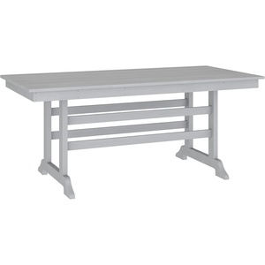 image:imageFlash Furniture Abraham Outdoor Dining Table for 6 Commercial Grade AllWeather Recycled HDPE Adirondack Style Table UV Fade Resistant 72 Rectangle GrayGrey