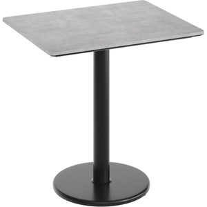 image:imageFlash Furniture Acadia 30 x 24 Indoor Dark Brown Tabletop with 18 Round Black Table Height Base Seamless TopGuard HPL Top and EdgeGray Faux ConcreteBlack Base