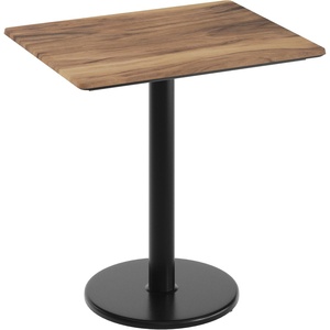 image:imageFlash Furniture Acadia 30 x 24 Indoor Dark Brown Tabletop with 18 Round Black Table Height Base Seamless TopGuard HPL Top and EdgeNaturalBlack Base