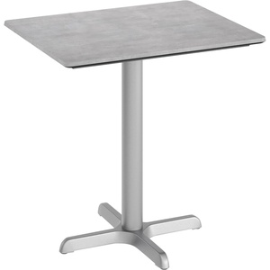 image:imageFlash Furniture Acadia 30x24 Round Indoor Outdoor Gray Faux Concrete Tabletop 22 x 22 Silver X Base Scratch Heat amp UV Resistant Seamless TopGuard Top and EdgeGray Faux ConcreteSilver Base