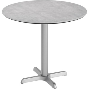 image:imageFlash Furniture Acadia 3125 Round Indoor Outdoor Gray Faux Concrete Tabletop 22 x 22 Silver X Base Scratch Heat amp UV Resistant Seamless TopGuard Top and EdgeGray Faux ConcreteSilver Base