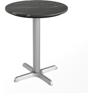 image:imageFlash Furniture Acadia 3125 Round Indoor Outdoor Gray Faux Concrete Tabletop 22 x 22 Silver X Base Scratch Heat amp UV Resistant Seamless TopGuard Top and EdgeBlack Faux MarbleSilver Base
