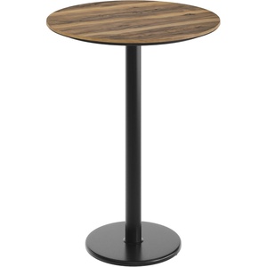 image:imageFlash Furniture Acadia 3125 Round Indoor White Faux Marble Tabletop with 18 Round Black Bar Height Base Seamless TopGuard HPL Top and EdgeNaturalBlack Base