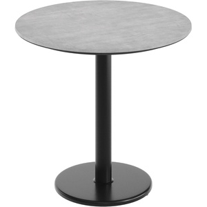 image:imageFlash Furniture Acadia 3125 Round Indoor White Faux Marble Tabletop with 18 Round Black Table Height Base Seamless TopGuard HPL Top and EdgeGray Faux ConcreteBlack Base