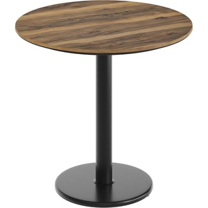 image:imageFlash Furniture Acadia 3125 Round Indoor White Faux Marble Tabletop with 18 Round Black Table Height Base Seamless TopGuard HPL Top and EdgeNaturalBlack Base