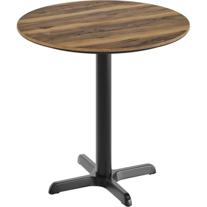 image:imageFlash Furniture Acadia 3125 Round Indoor White Faux Marble Tabletop with 22 x 22 Black Table Height X Base Seamless TopGuard HPL Top and EdgeNaturalBlack Base